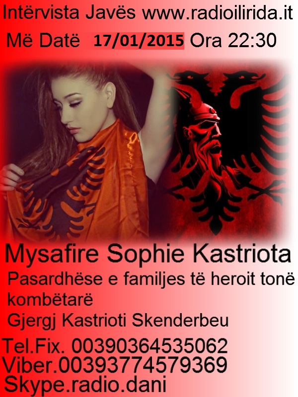 Intervista Javës me Sophie Kastriota Pasardhese e familjes te heroit ton koëmbëtar Gjergj Kastrioti Skenderbeu