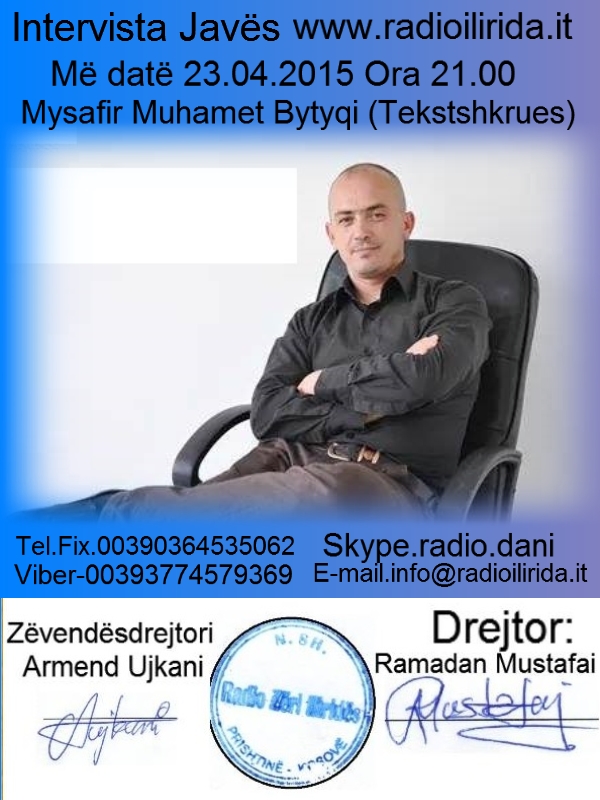 Intrvista me Tekstshkruesin Muhamet Bytyqi